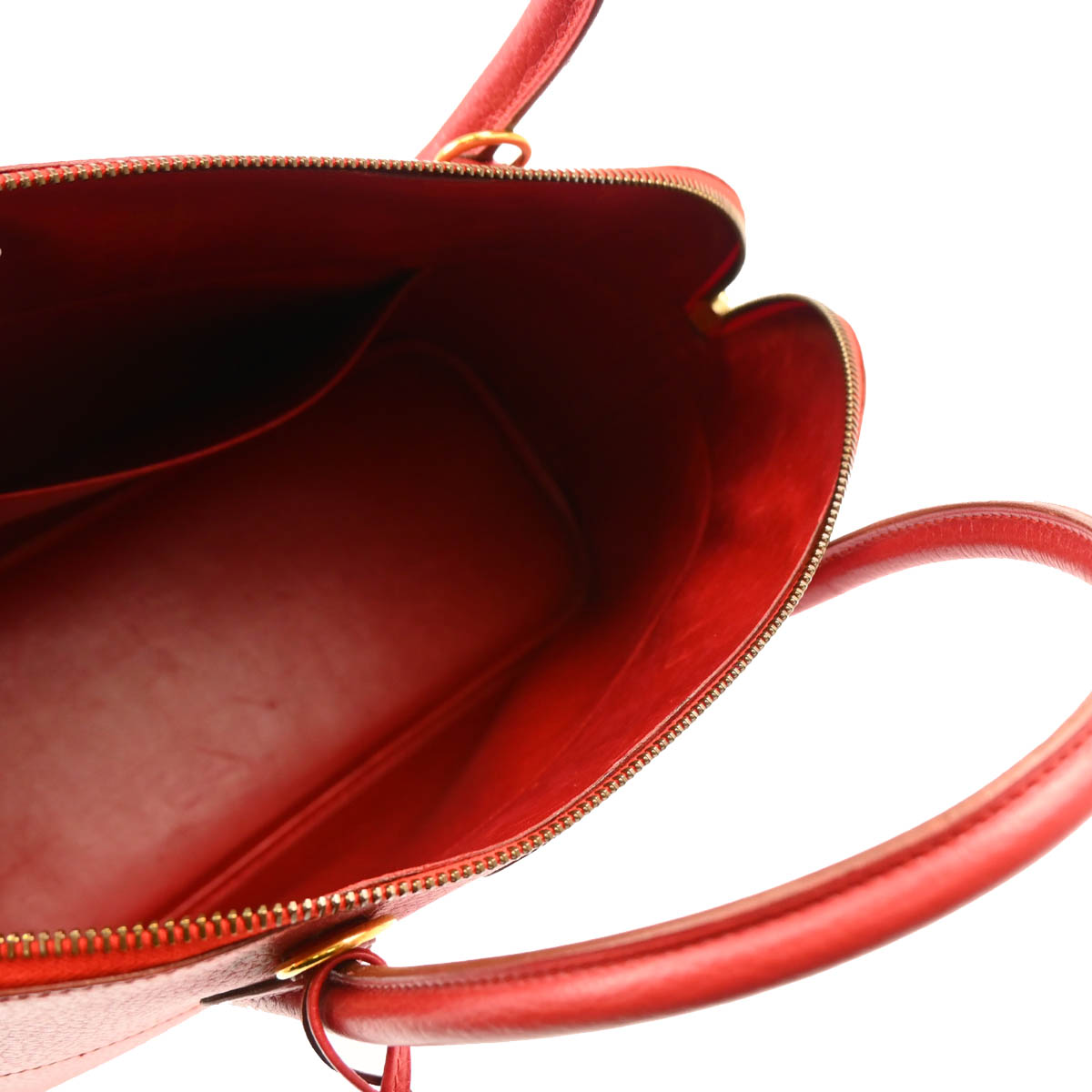 Hermes 1995 Rouge Vif Ardennes Bolide 35 2way Shoulder Handbag