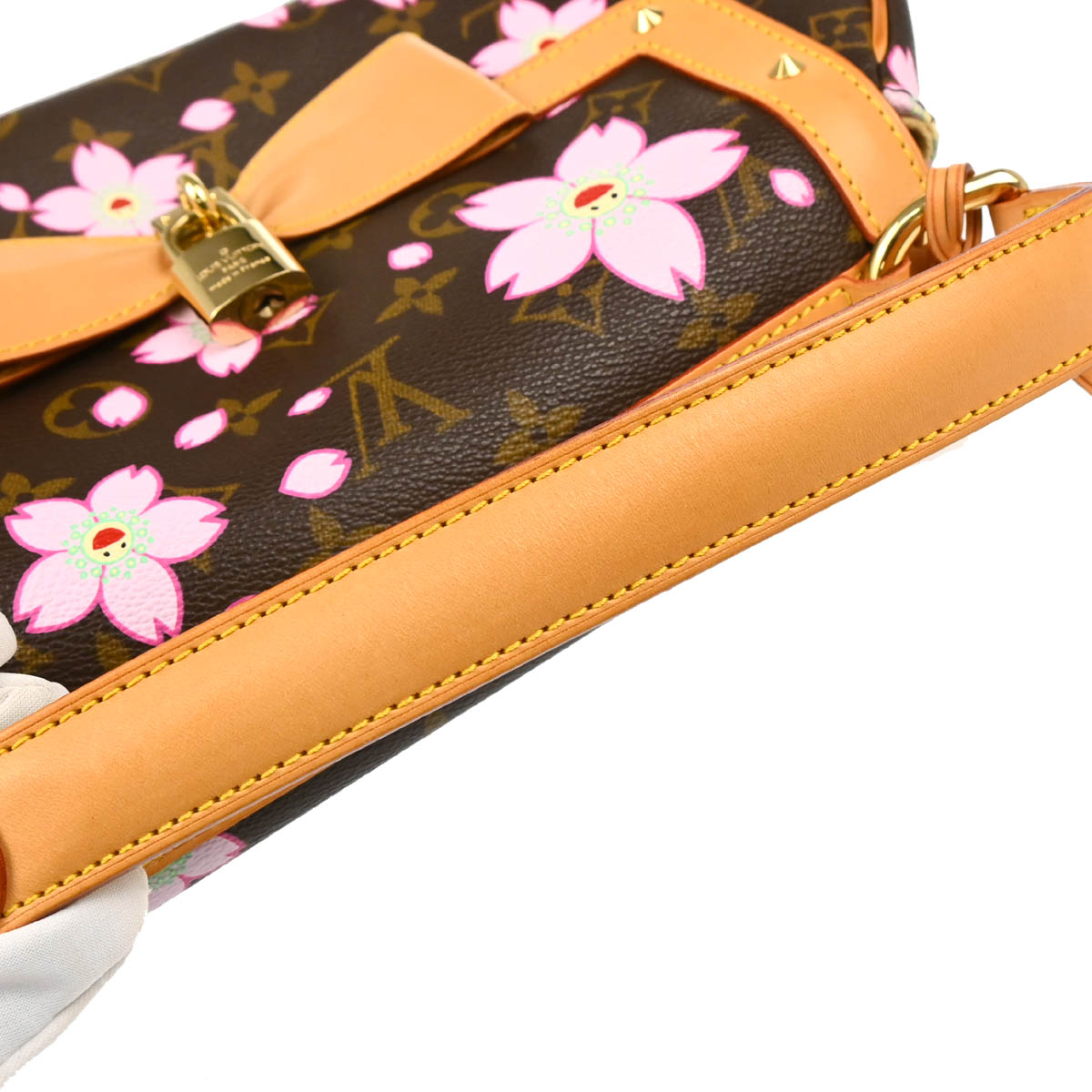 Louis Vuitton 2003 Monogram Cherry Blossom Sac Retro PM Handbag M92012