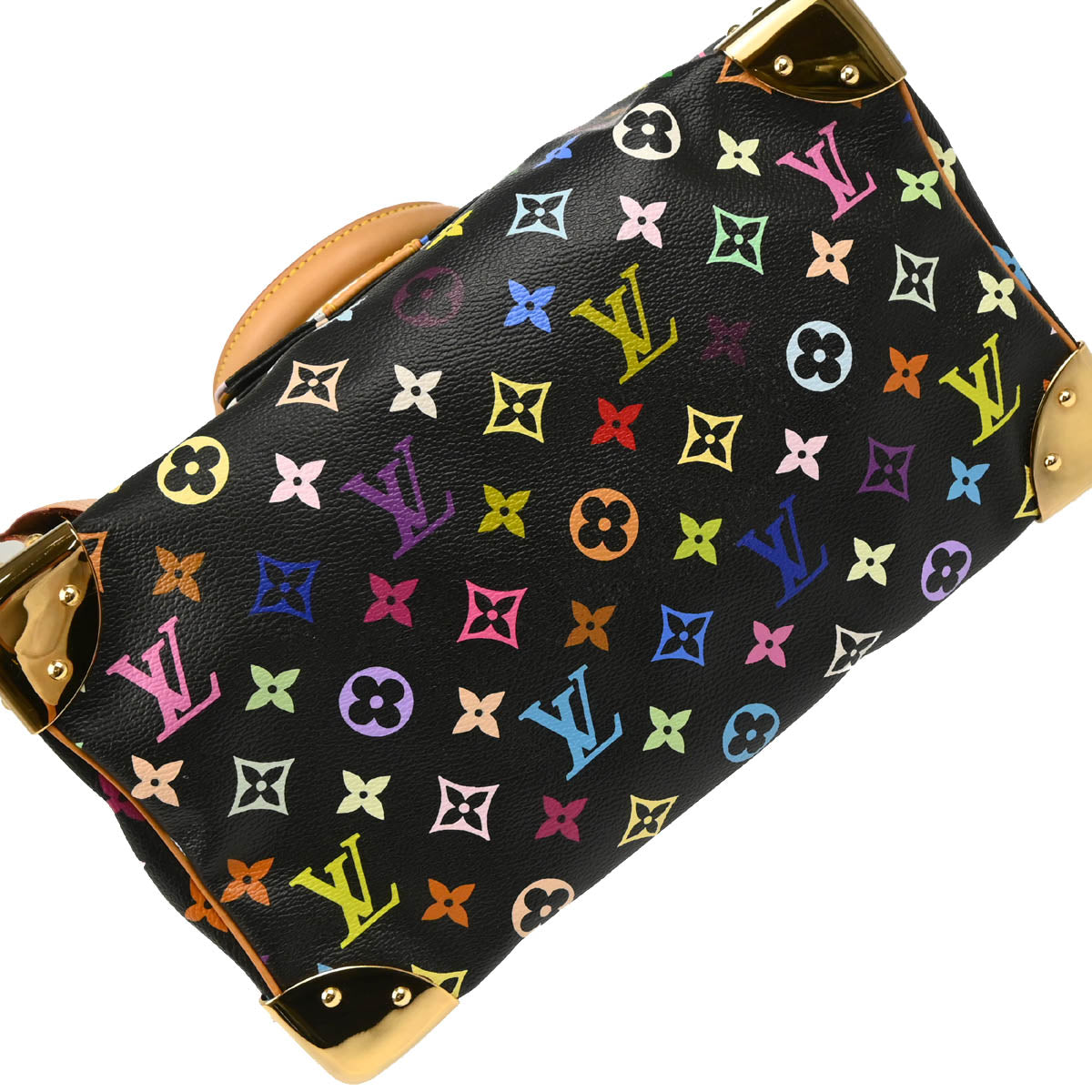 Louis Vuitton 2003 Black Monogram Multicolor Speedy 30 Handbag M92642