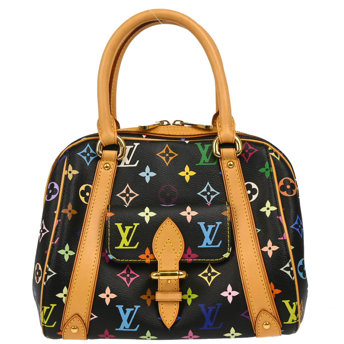 Louis Vuitton 2006 Black Monogram Multicolor Priscilla Handbag M40097