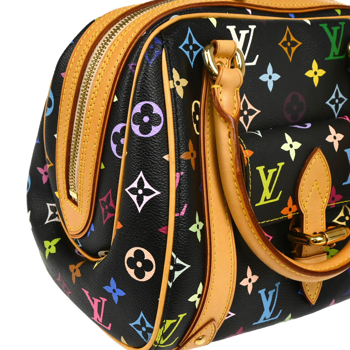 Louis Vuitton 2006 Black Monogram Multicolor Priscilla Handbag M40097