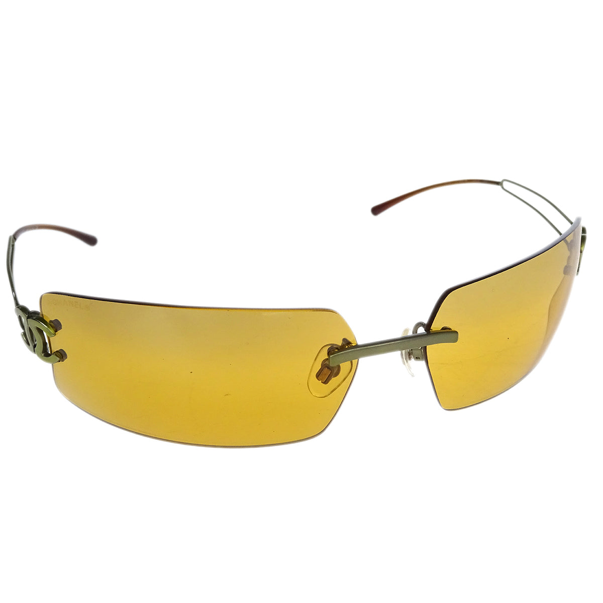 Chanel Sunglasses Eyewear Brown Small Good