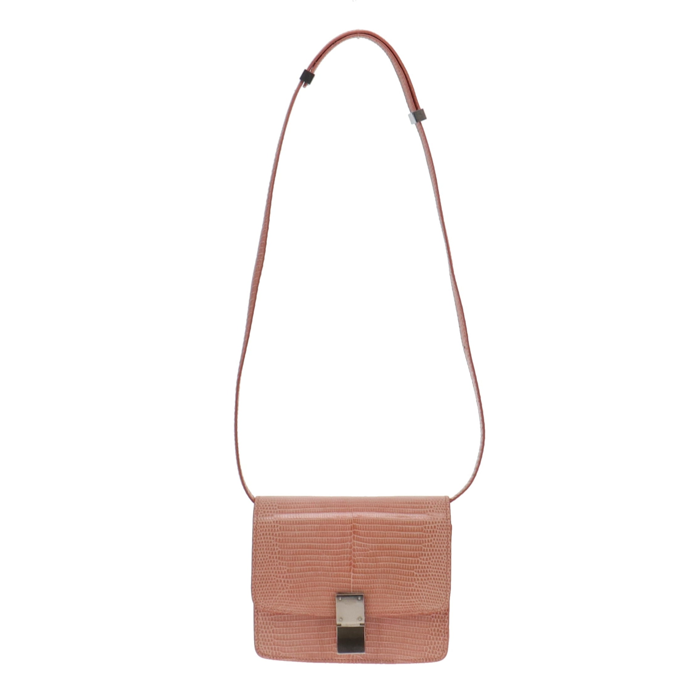 Celine Pink Lizard Small Classic Bag