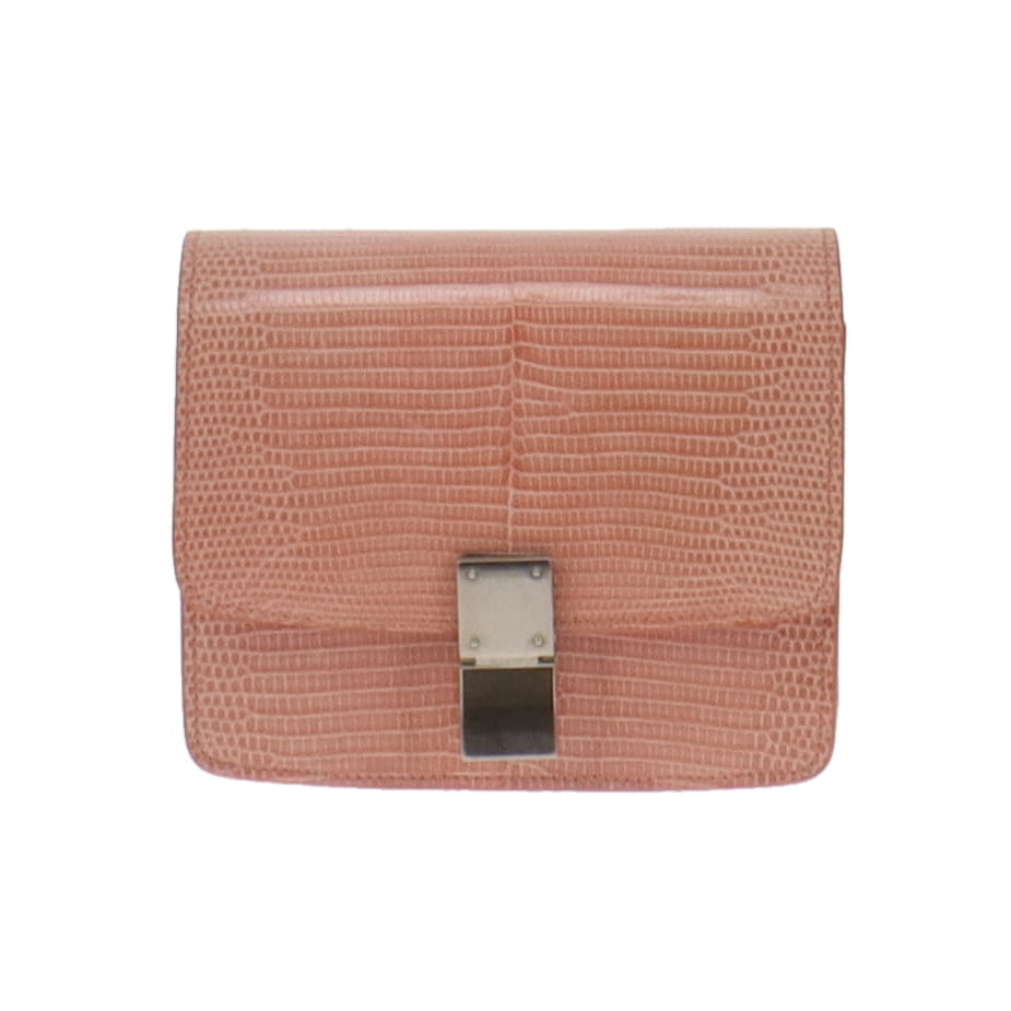 Celine Pink Lizard Small Classic Bag