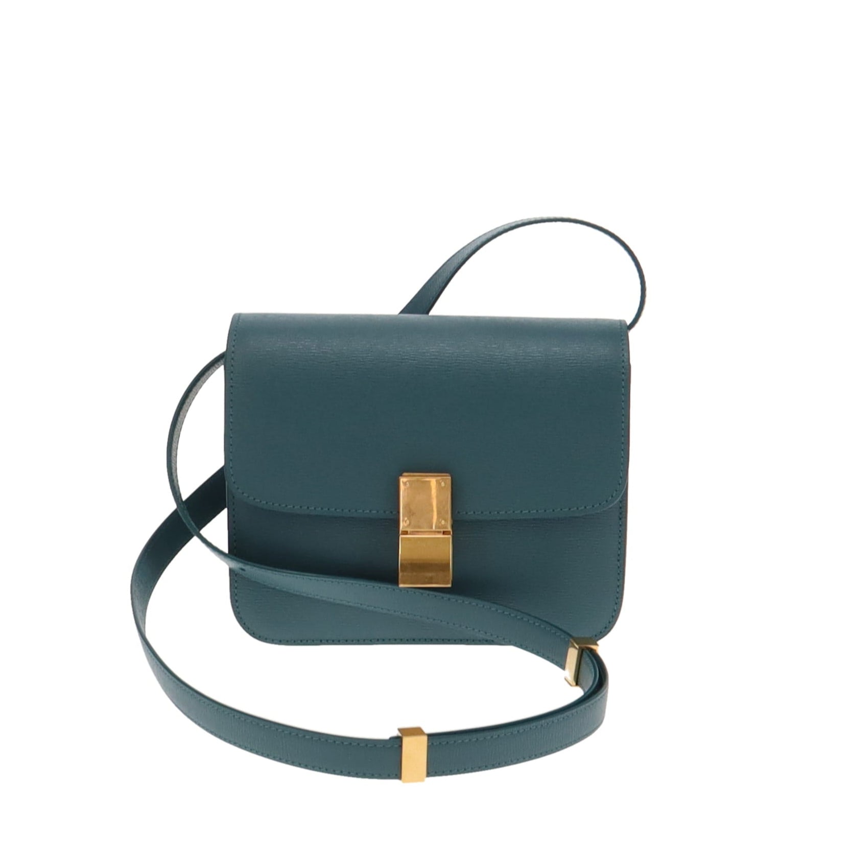 Celine Prussian Blue Calfskin Liégé Teen Classic Bag