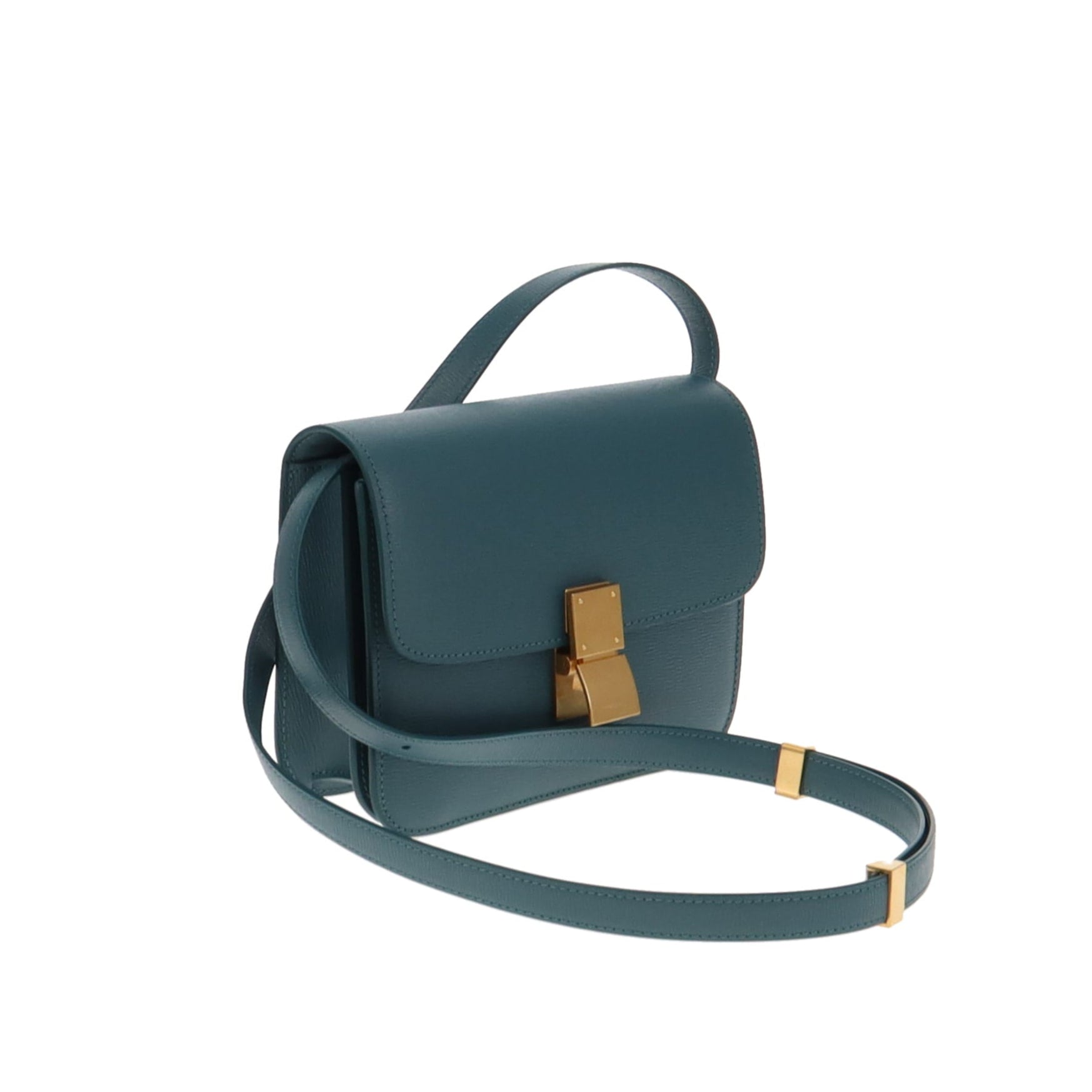 Celine Prussian Blue Calfskin Liégé Teen Classic Bag
