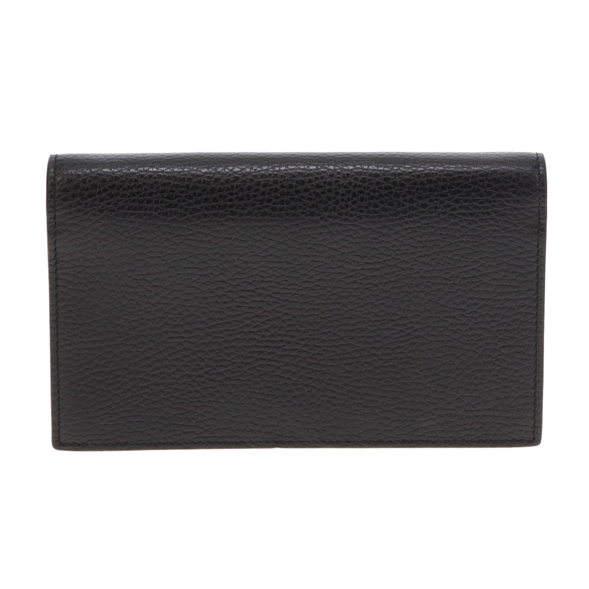 Gucci Black Leather Small Interlocking GG Logo Wallet (missing chain strap)