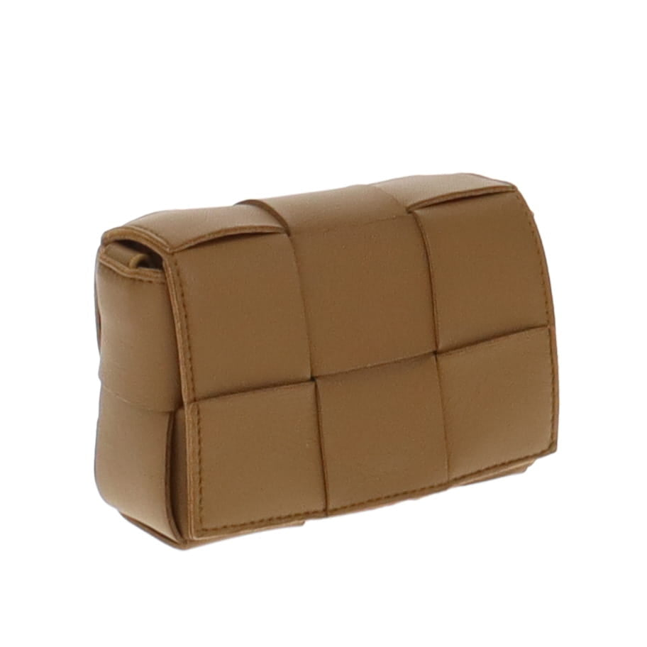 Bottega Veneta Caramel Mini Intreccio Leather Candy Cassette