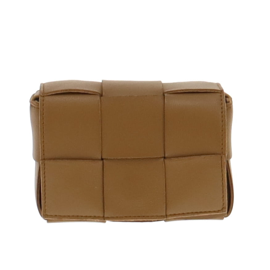 Bottega Veneta Caramel Mini Intreccio Leather Candy Cassette