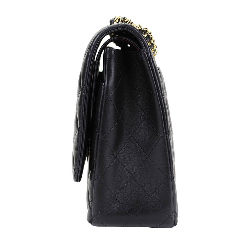 Chanel Maxi Double Flap Shoulder Bag Black