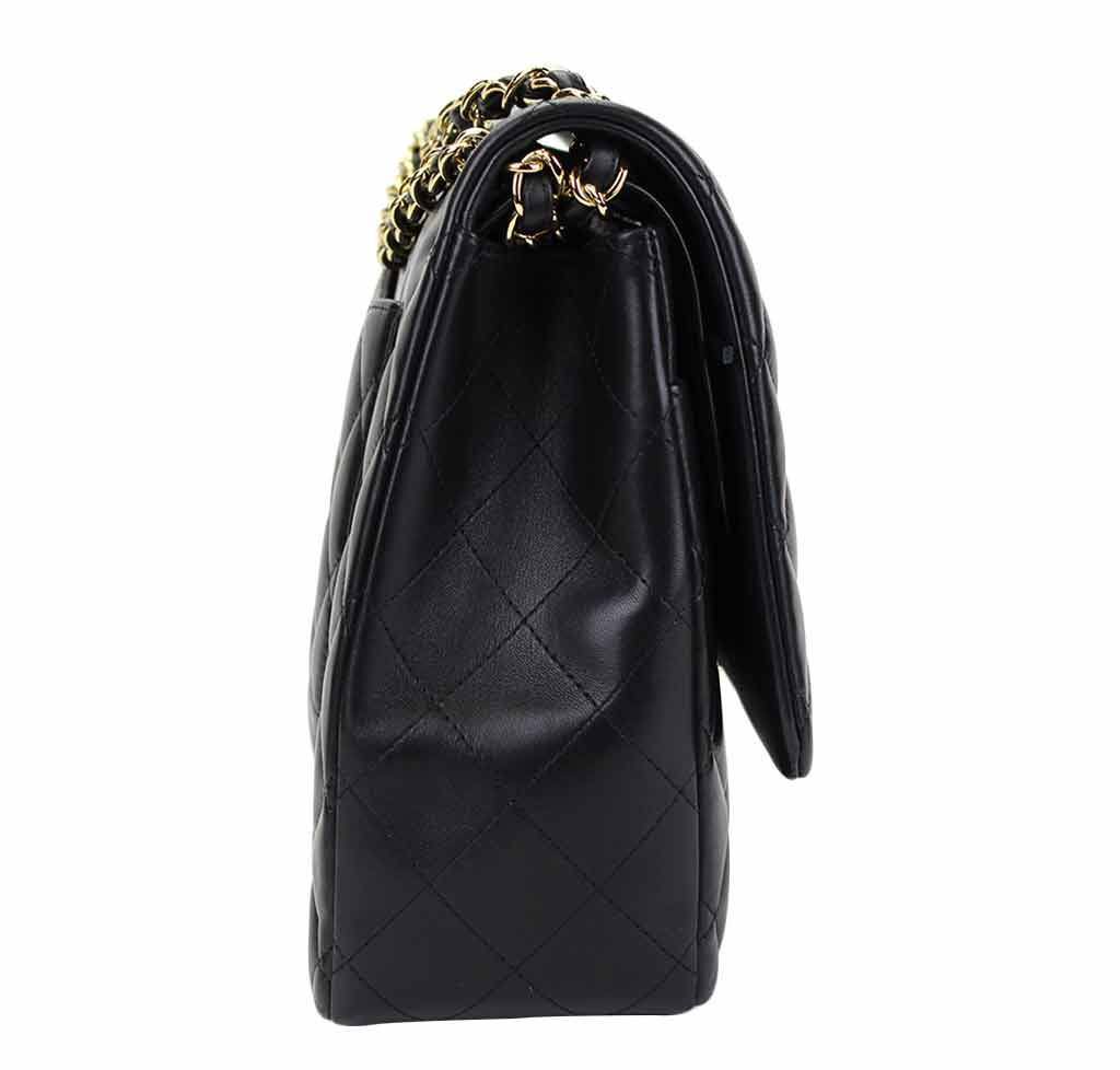 Chanel Maxi Double Flap Shoulder Bag Black