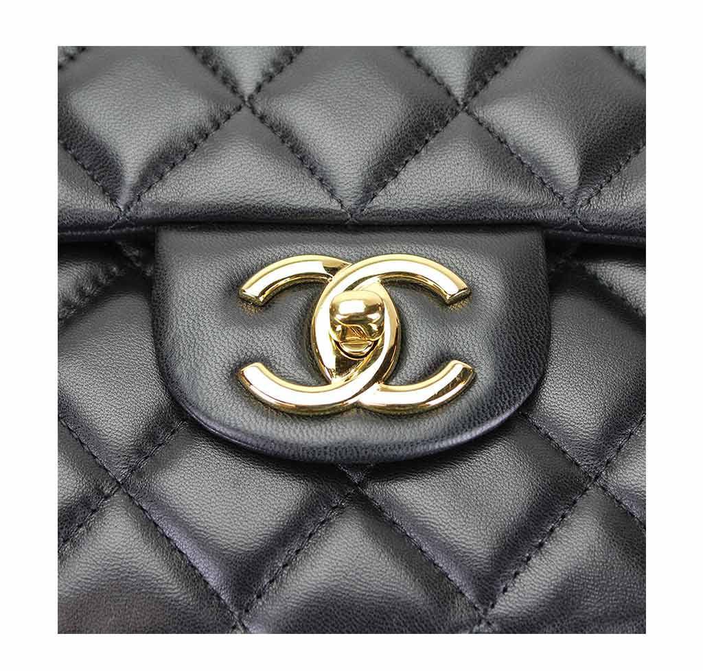 Chanel Maxi Double Flap Shoulder Bag Black