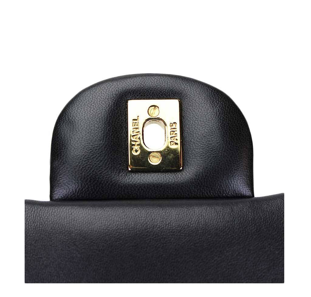 Chanel Maxi Double Flap Shoulder Bag Black