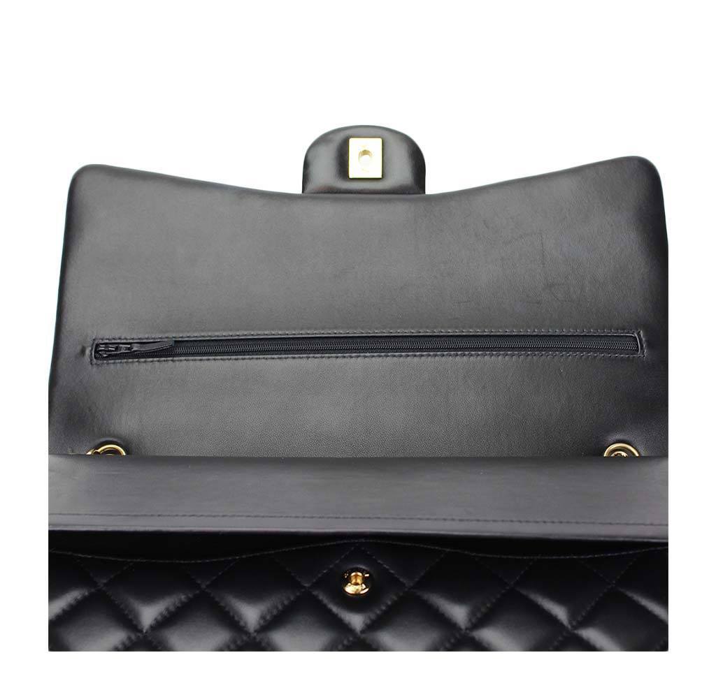 Chanel Maxi Double Flap Shoulder Bag Black