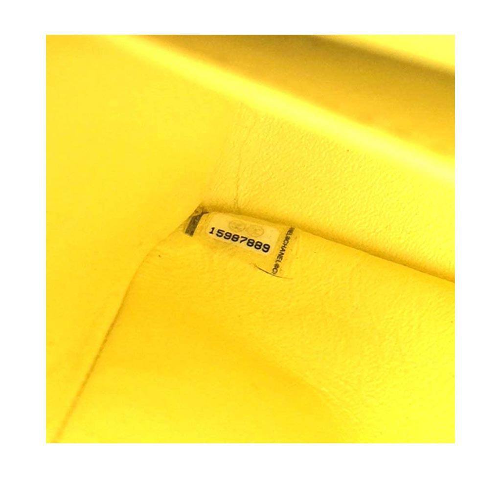 Chanel Double Flap Jumbo Bag Yellow