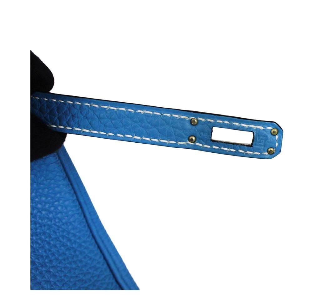 Hermès Birkin 25 Blue Jean Bag PHW