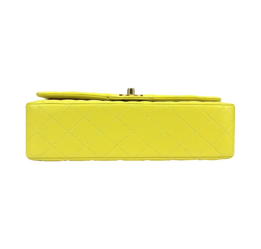 Chanel Shoulder Bag Yellow GHW