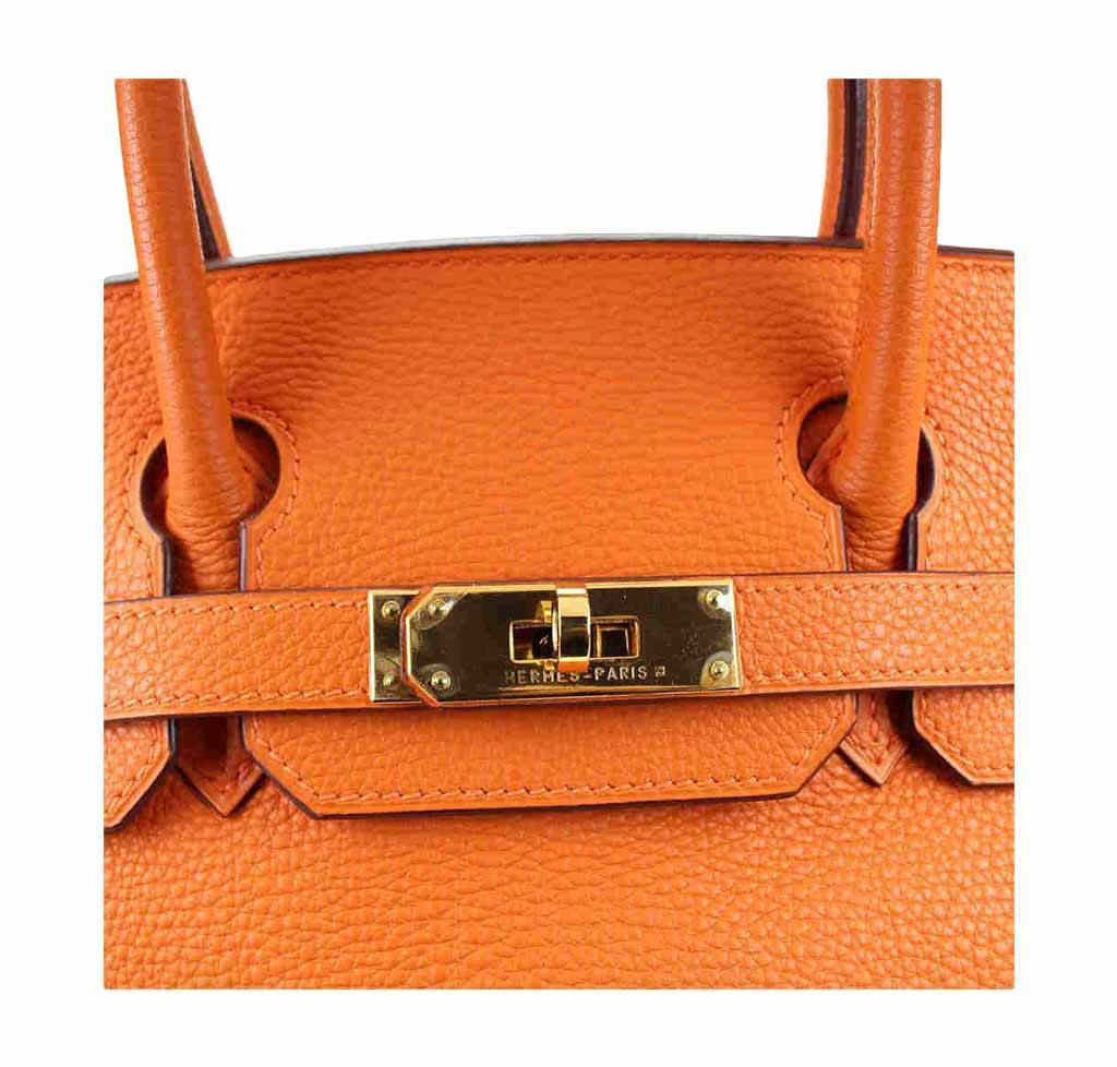 Hermès Birkin 30 Orange Bag PHW