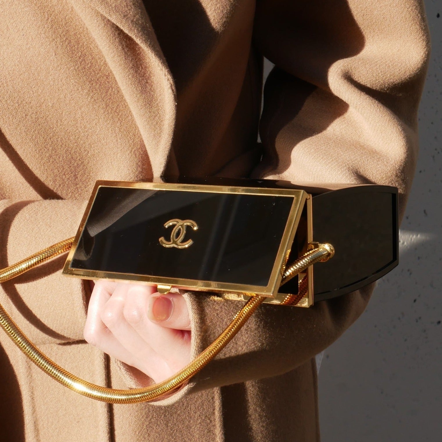 Chanel 1997 Runway Lucite Minaudiere Box bag