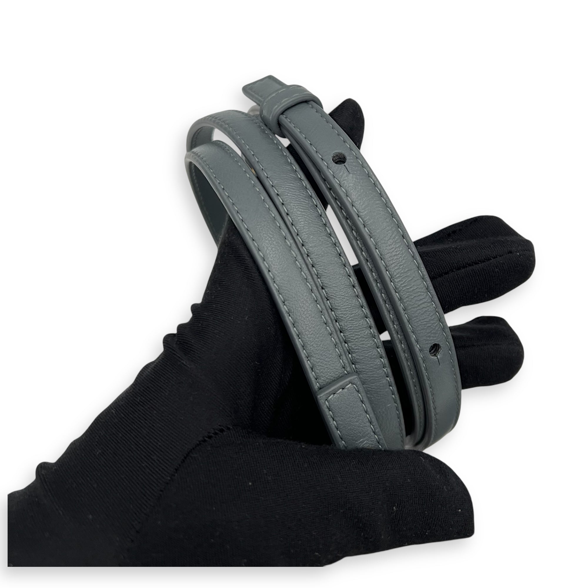 Cabat Top Handle Bag Grey in Lambskin, Silver hardware
