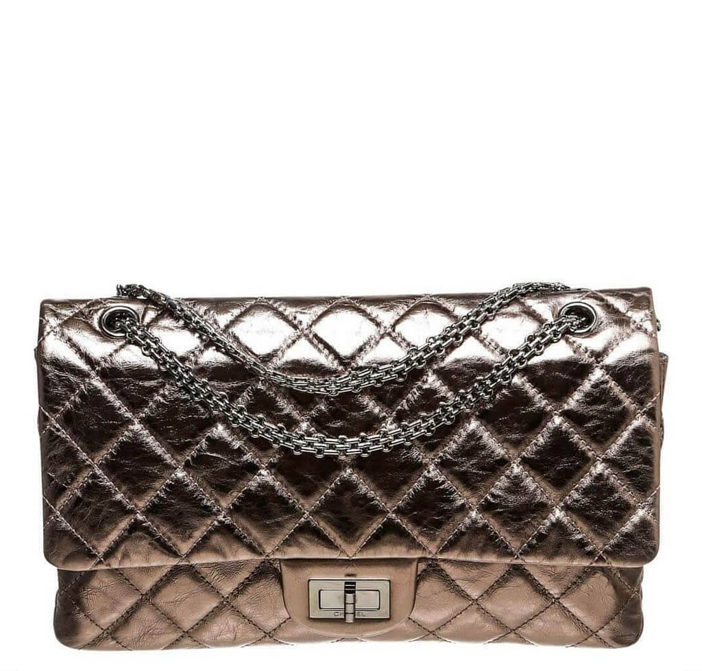 Chanel 2.55 Reissue Bag Silver Calfskin