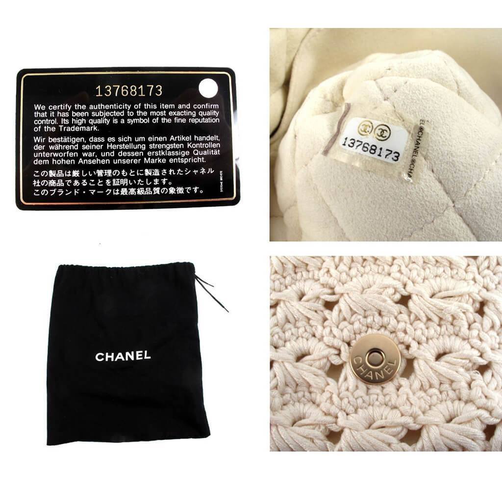 Chanel Crocheted Knit Camellia Runway Bag