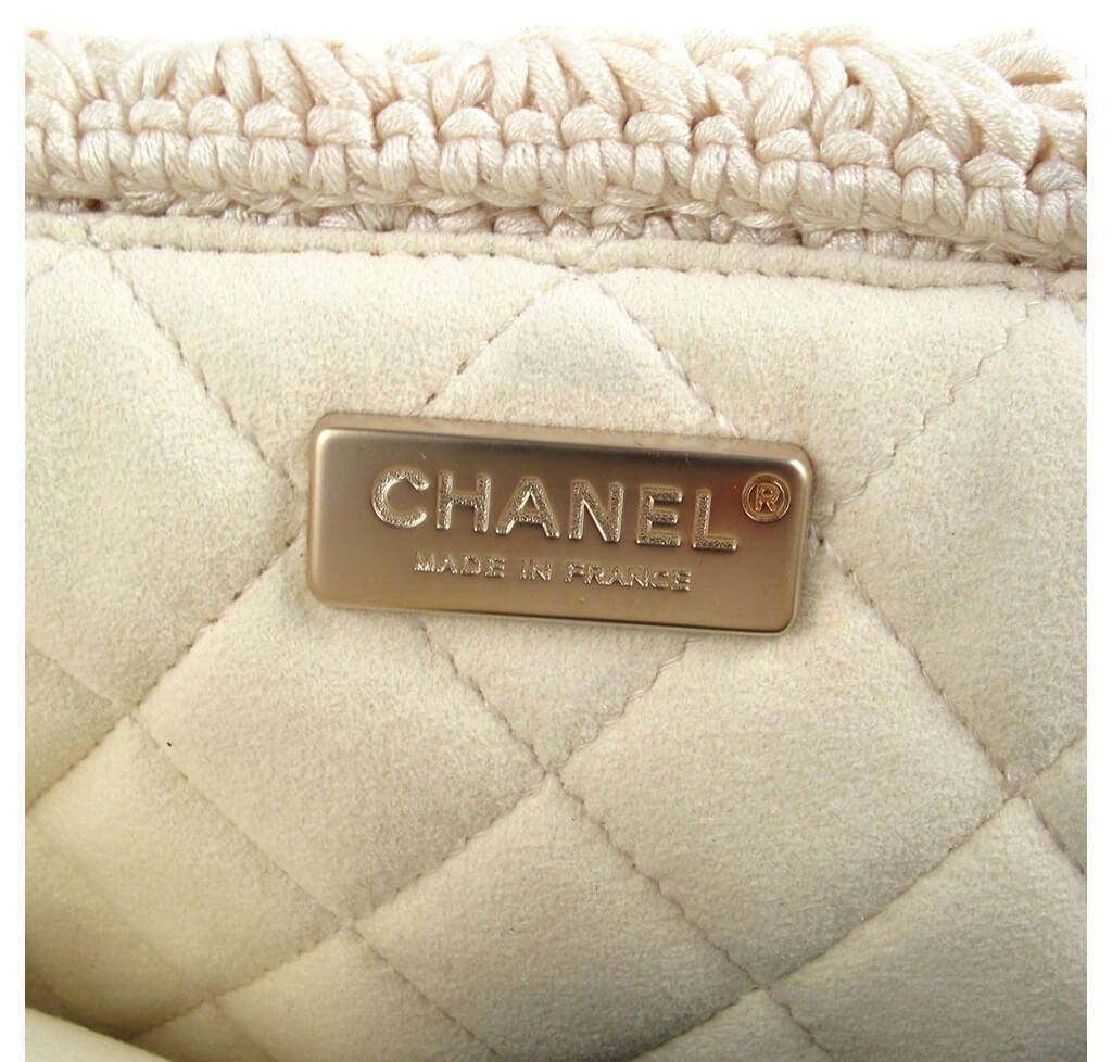 Chanel Crocheted Knit Camellia Runway Bag