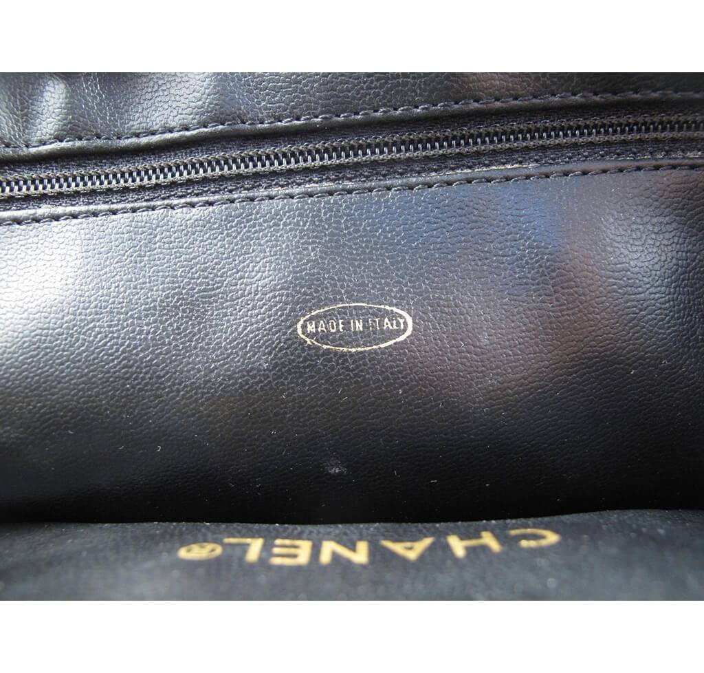 Chanel Bag Maxi Shoulder Black Lambskin Leather