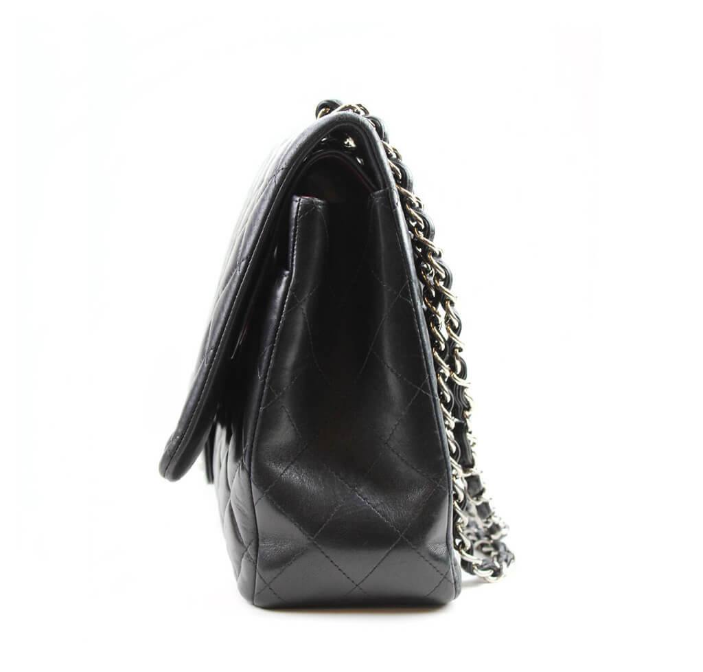 Chanel Shoulder Flap Maxi Bag Black