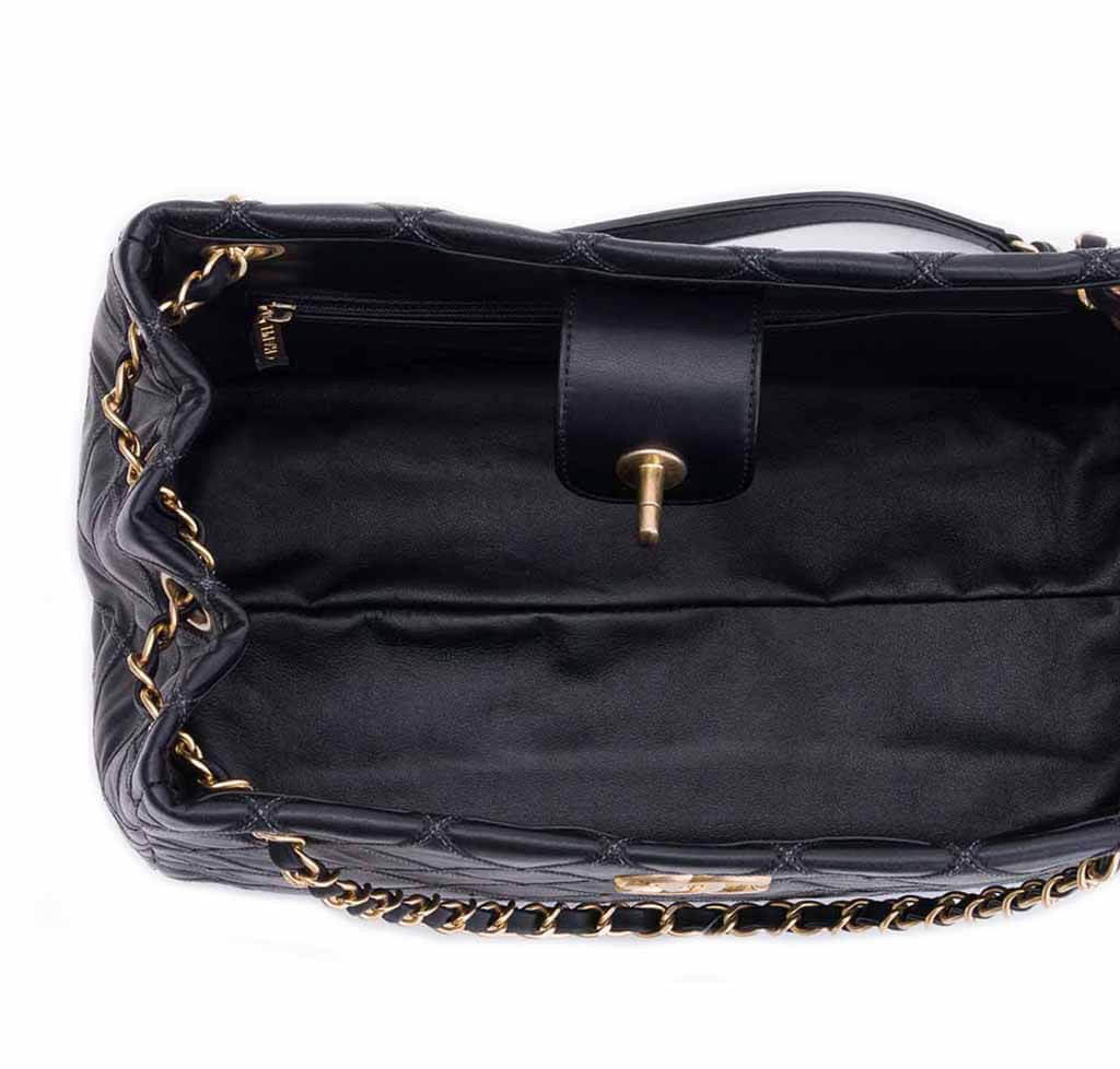 Chanel Sac Accordion Bag Black