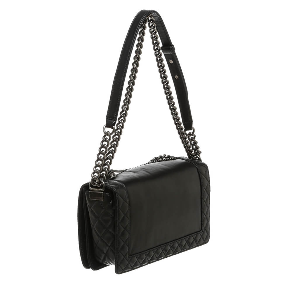 Chanel Enchained Boy Bag Black SHW