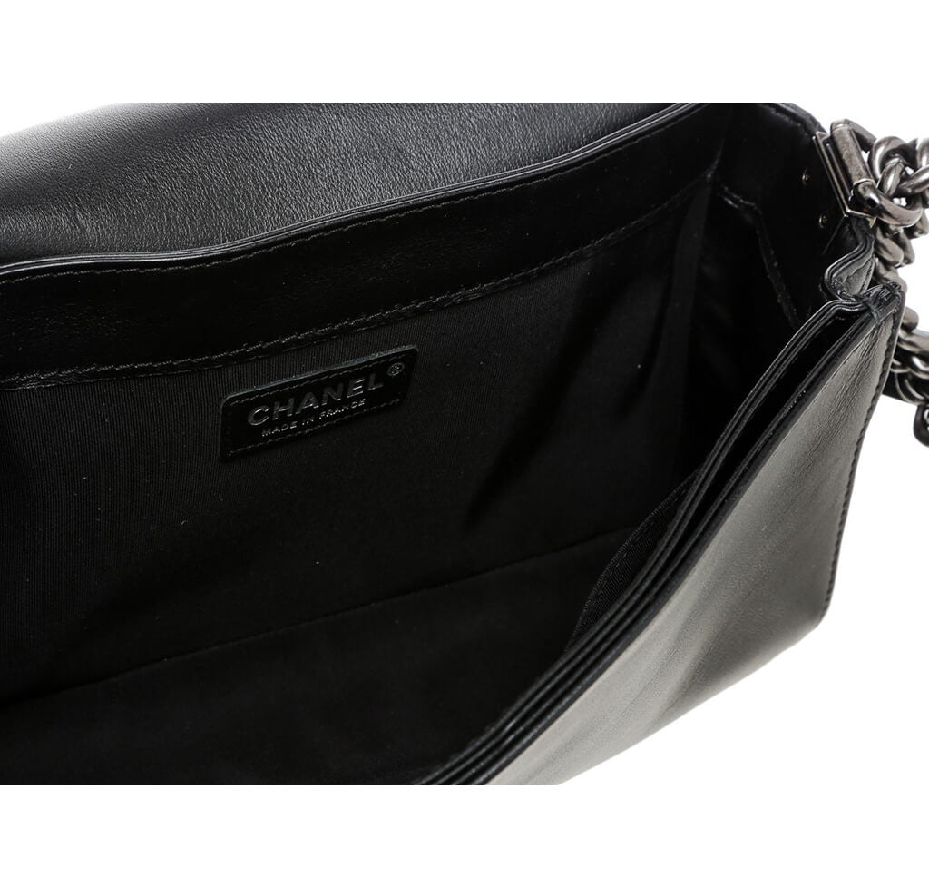 Chanel Enchained Boy Bag Black SHW