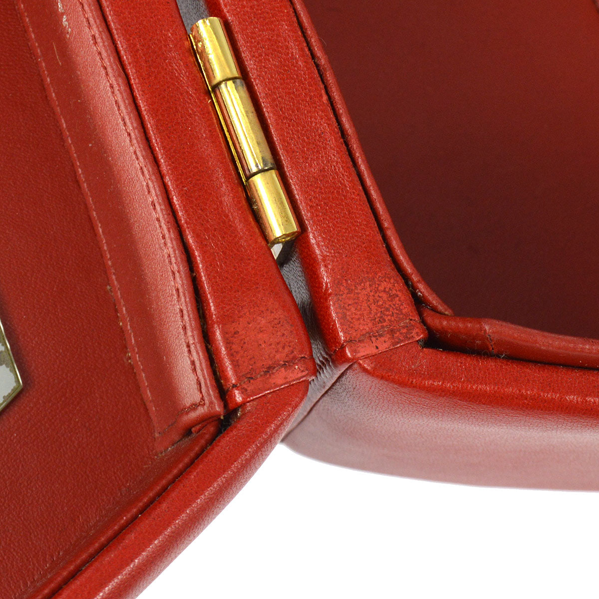 Chanel 1986-1988 Red Lambskin Vanity handbag