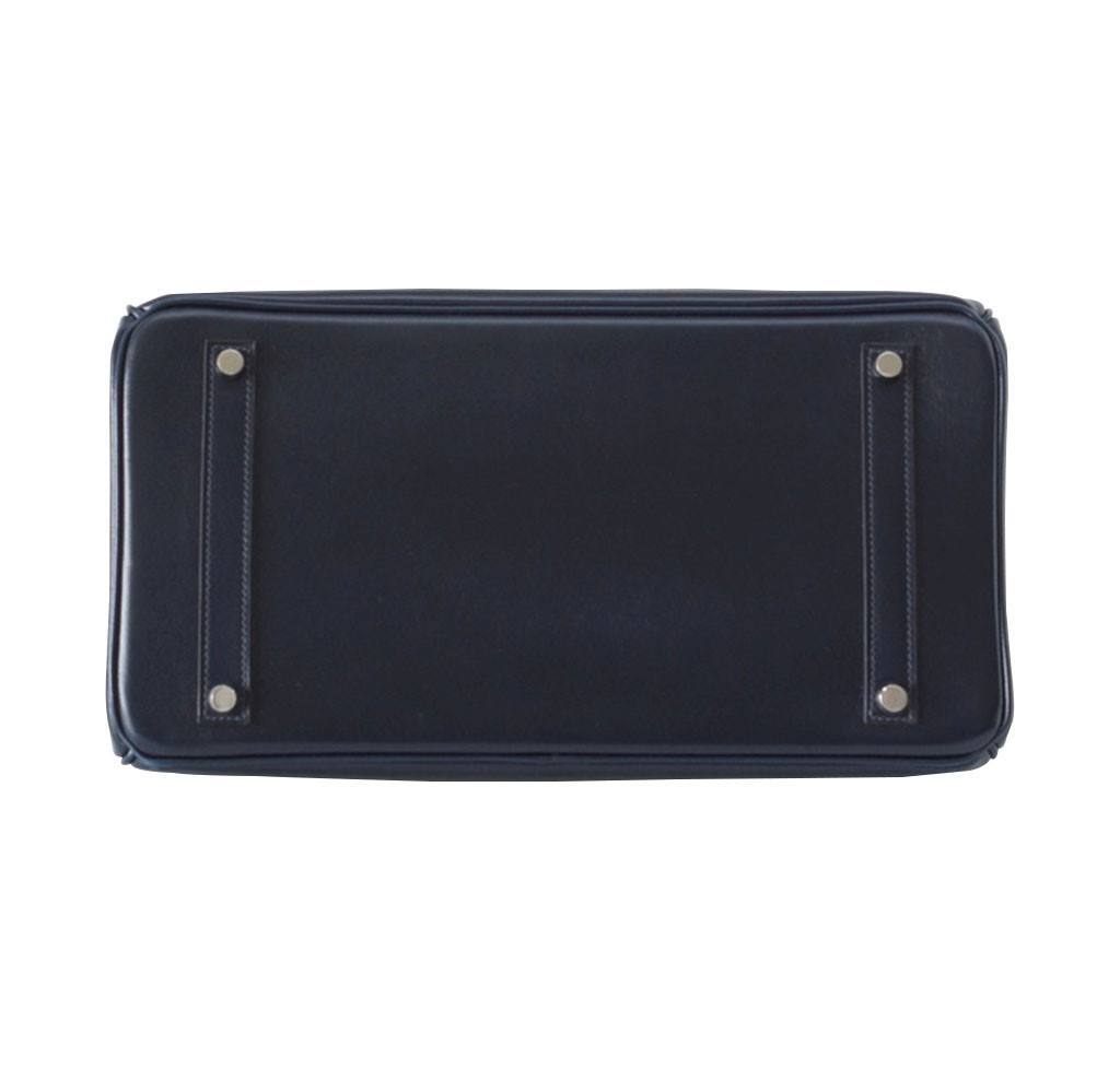 Hermès Birkin 35 Bleu Marine Box Leather Bag