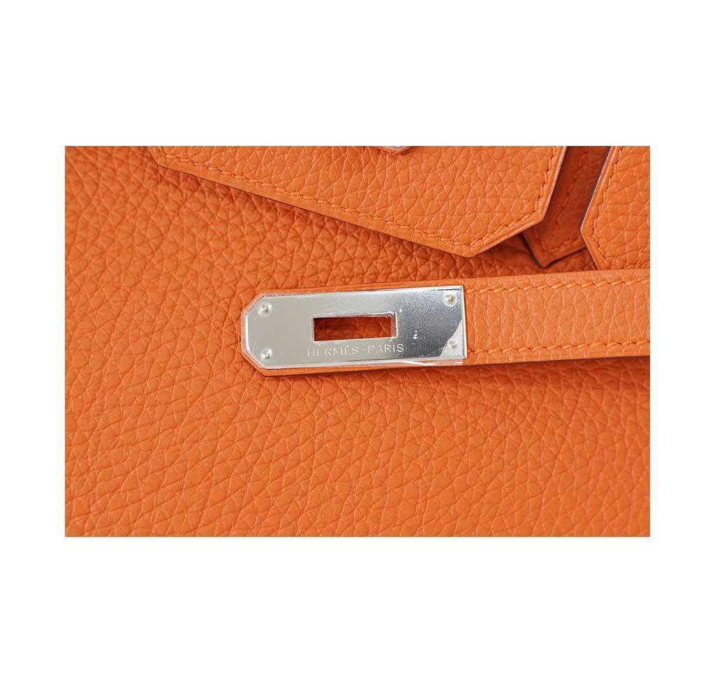 Hermès Birkin 35 Bag H Orange Togo Leather