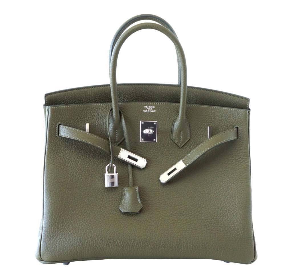 Hermès Birkin 35 Vert Veronese Fjord Bag