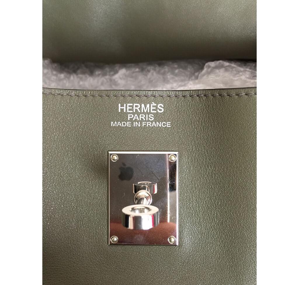 Hermès Travel Bag Kelly 50cm Vert de Gris