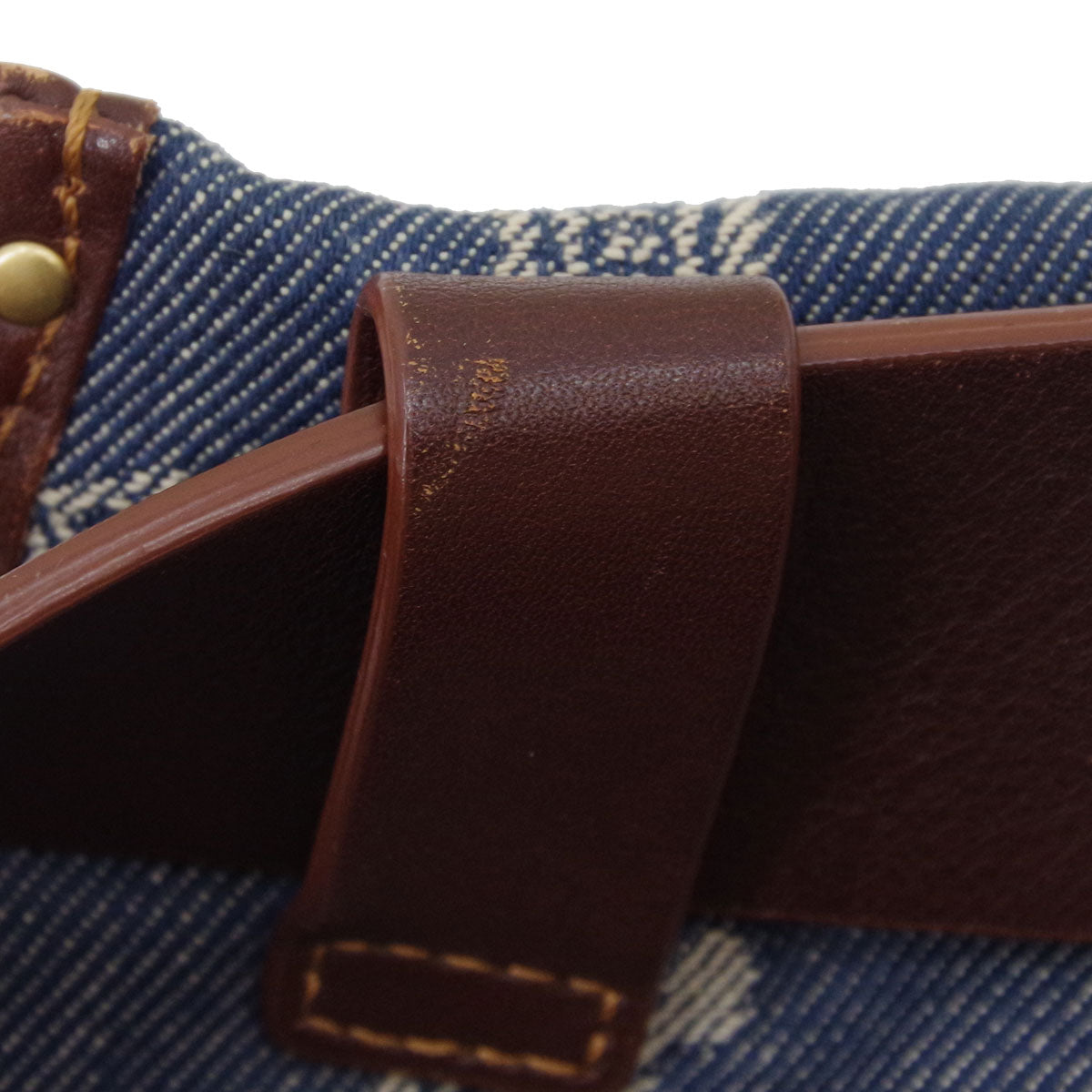 Celine Blue Denim Macadam Belt Bum Bag