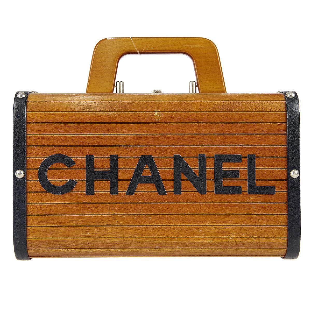 CHANEL * 1990s Wooden Vanity Handbag