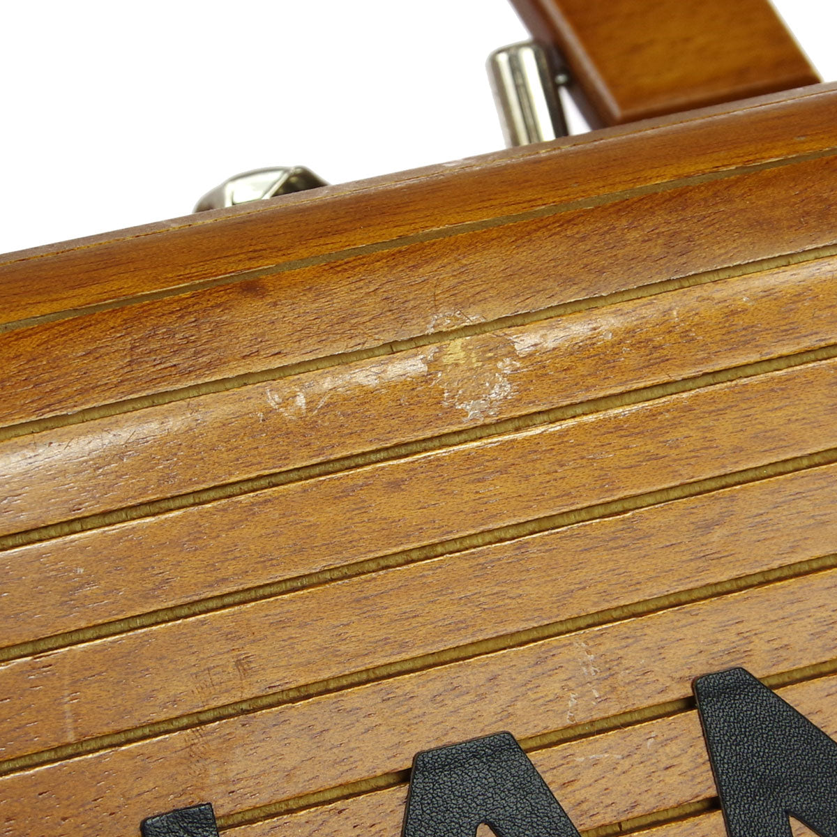 CHANEL * 1990s Wooden Vanity Handbag