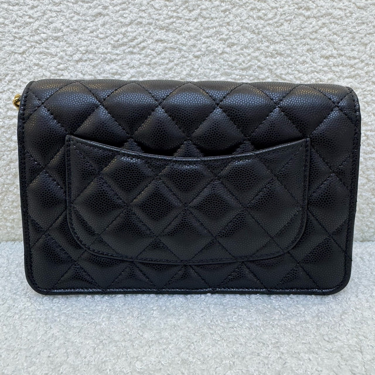 2024 Chanel wallet on chain WOC black caviar gold hardware