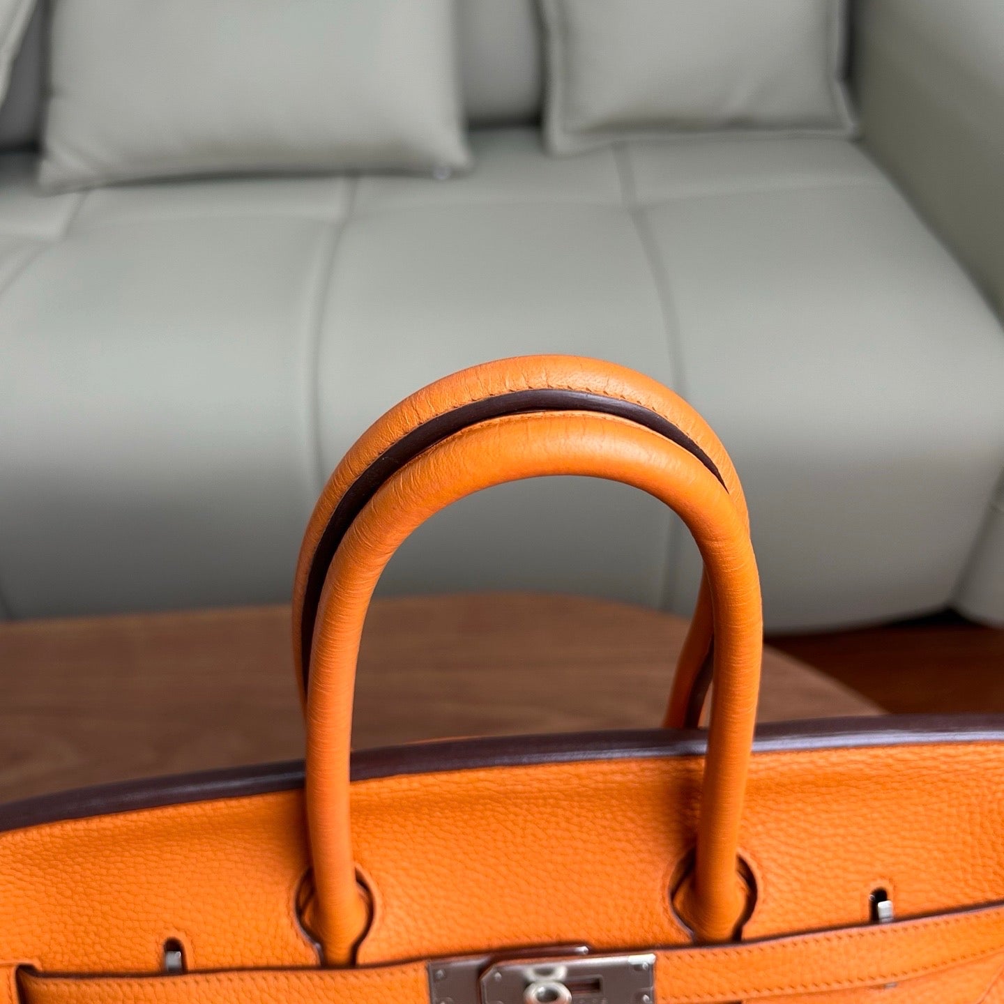 2009 Hermès Birkin 35 Orange handbag natural leather ◻︎M stamp