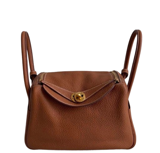 Hermès Lindy 26 Gold Brown GHW TC A Stamp