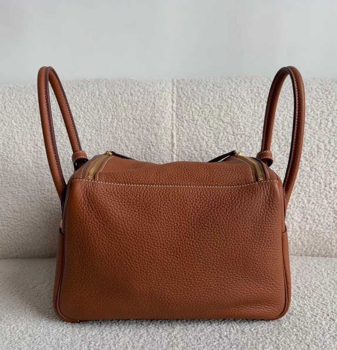 Hermès Lindy 26 Gold Brown GHW TC A Stamp