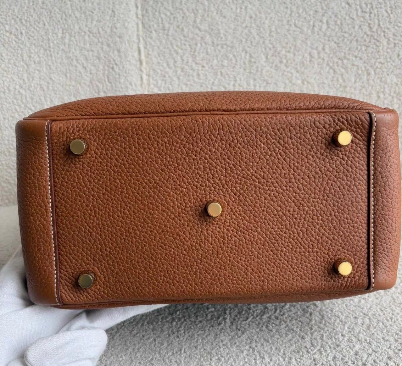 Hermès Lindy 26 Gold Brown GHW TC A Stamp