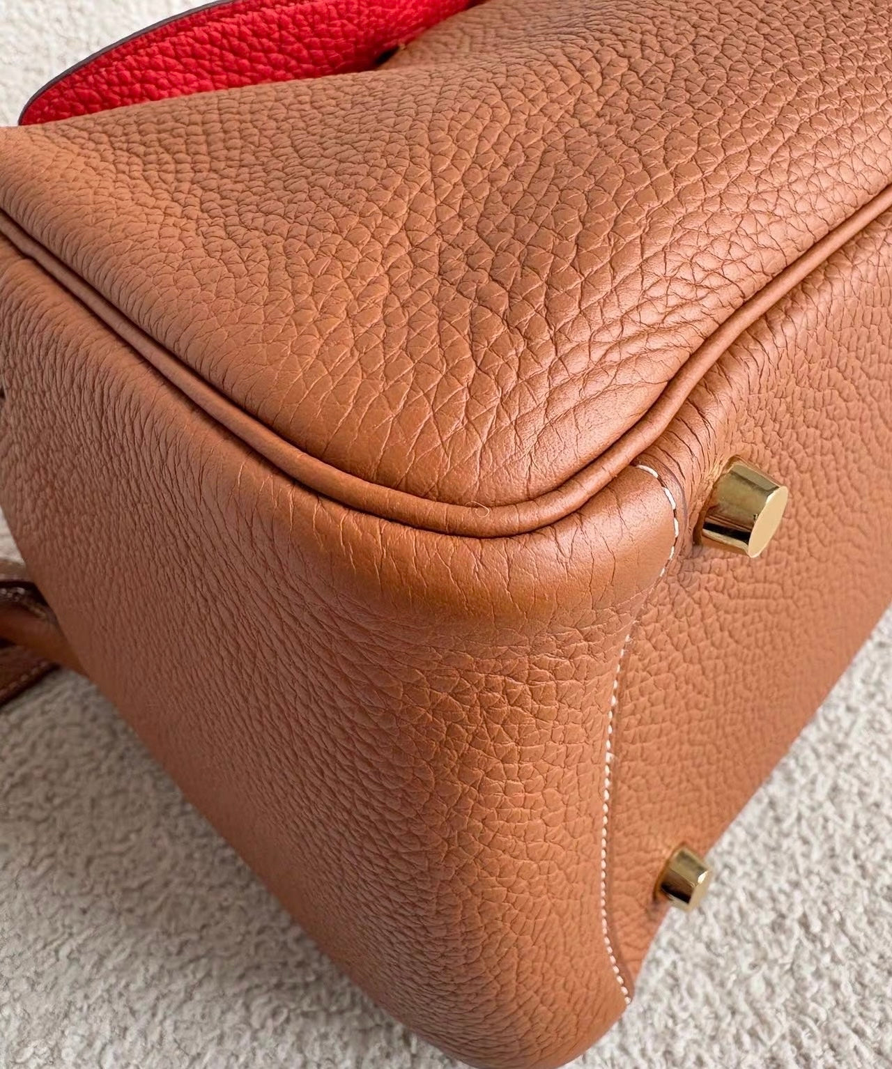 Hermès Lindy 26 Gold Brown GHW TC A Stamp