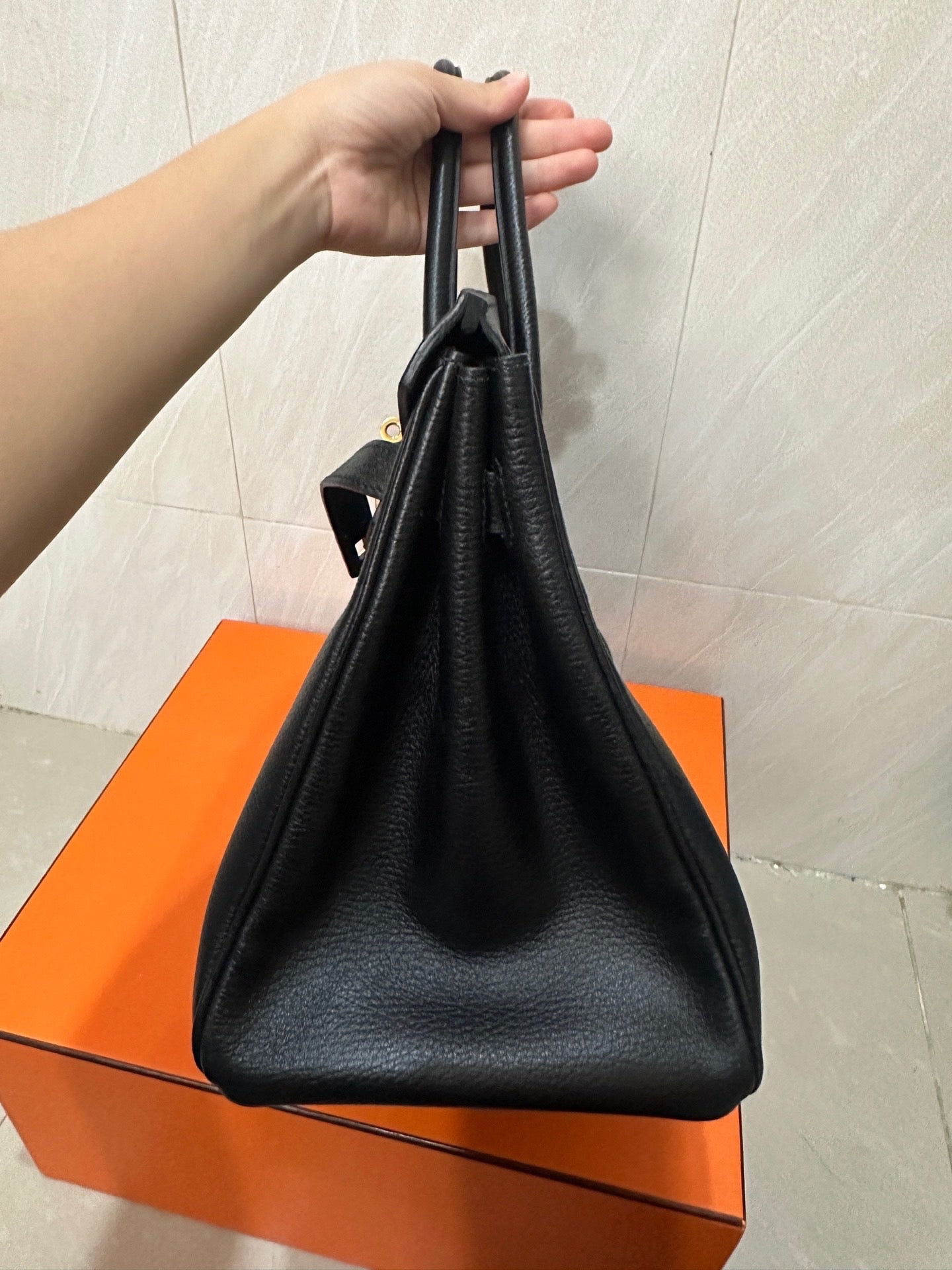 2001 Hermes BK Birkin 35 Black Gold Bag Black Gold BK