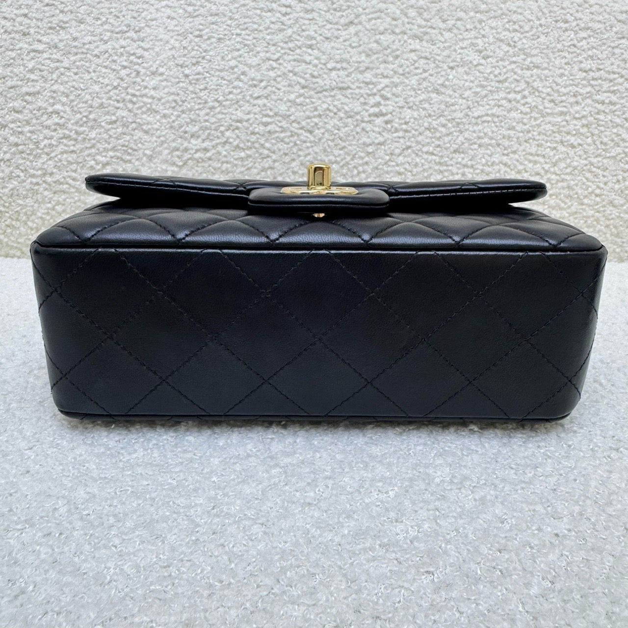 Chanel CF Mini Black Gold Sheepskin Chip Design
