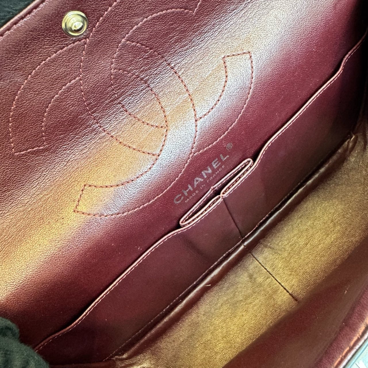 Chanel 2.55 Black Silver Medium Flag Bag