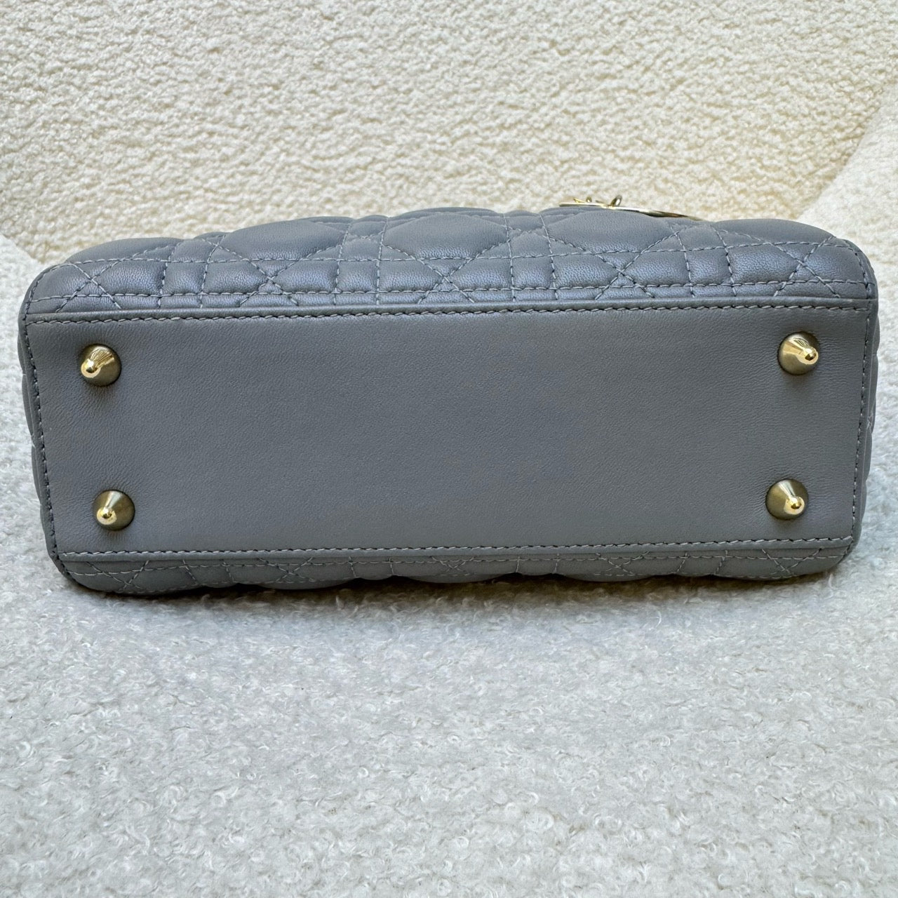 Dior Lady Dior Medium Grey Cannage Bag (4 Grids)